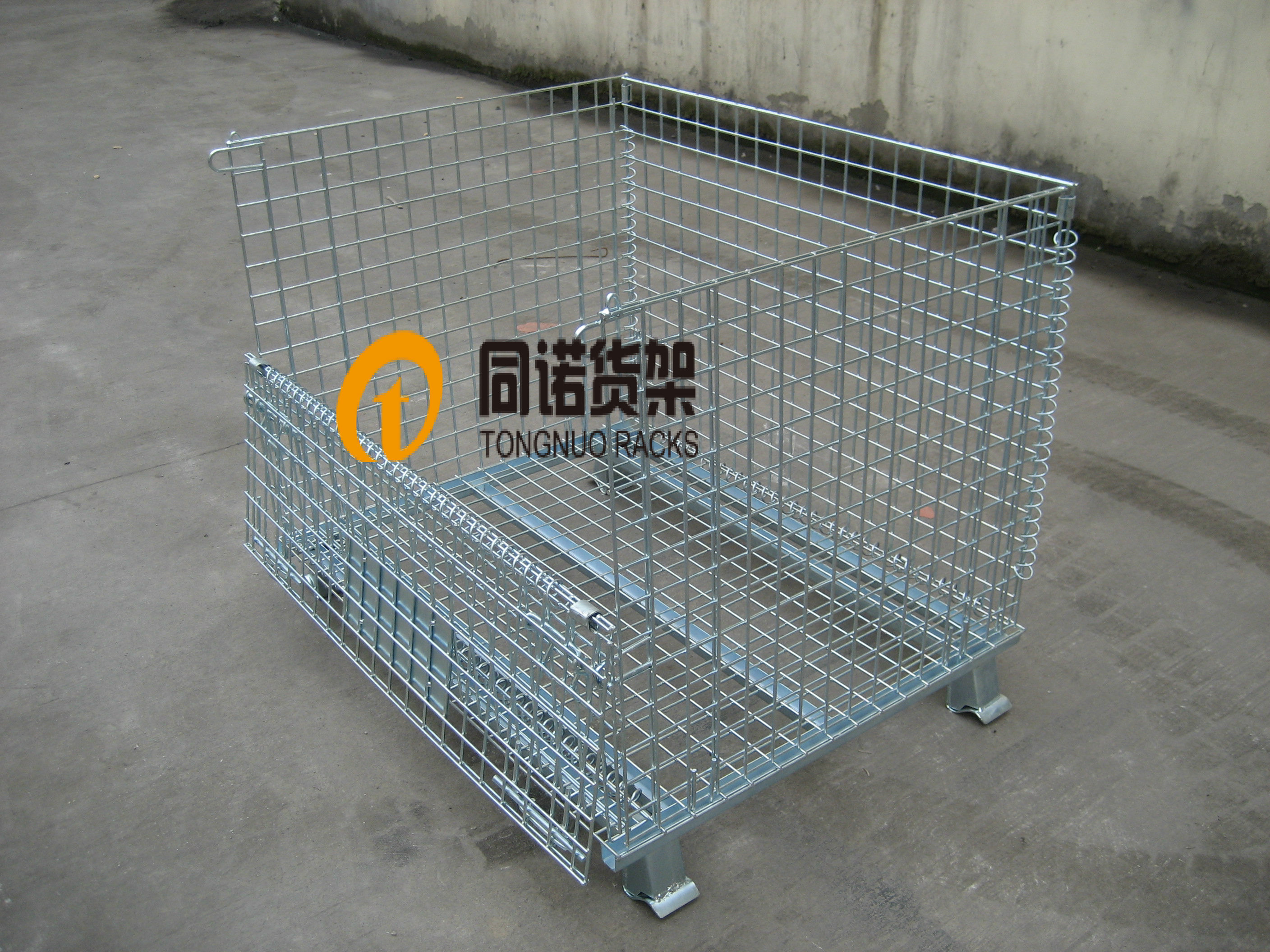 Collapsible & Stackable Wire Mesh Containers